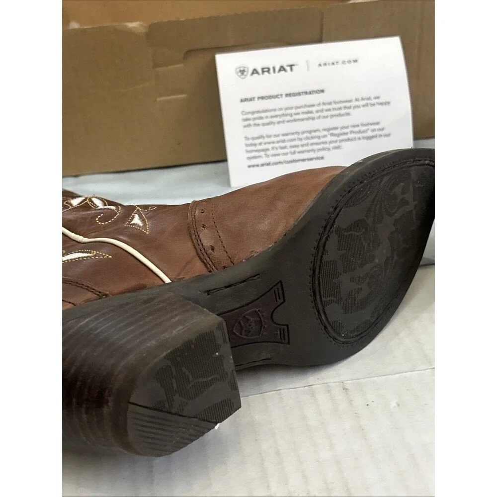 Ariat Sonora Bitterwater Embroidered Leather Western Boots Sz 8 B